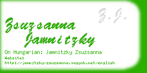 zsuzsanna jamnitzky business card
